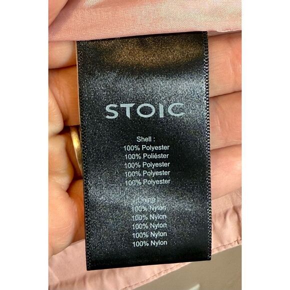 Stoic Full Zip Snowboarding Waterproof Blush Pink Women's Hooded Shell Jacket L - Picture 8 of 12